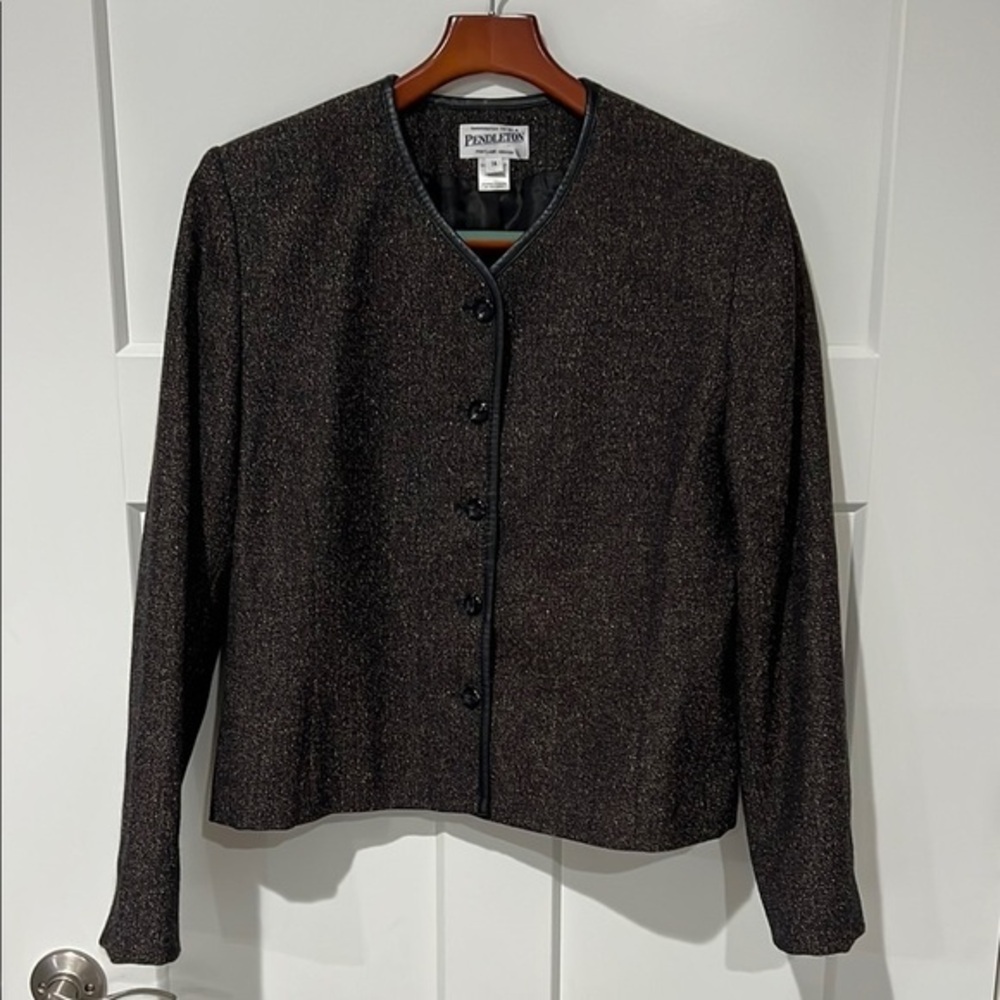 Vintage Pendleton Women's Wool Blend Blazer Sz 14